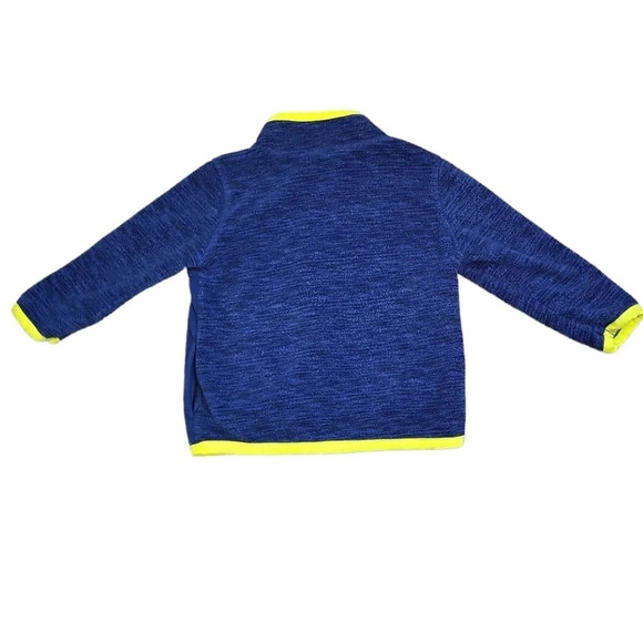 Eddie Bauer Blue Lime green Fleece Jacket 12M - Picture 2 of 5